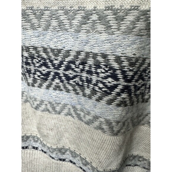 Chaser Fair Isle Drop Shoulder Over Sized Button Sweater in Natural Sz S NWOT - Picture 7 of 10